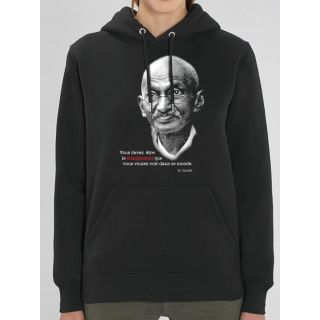 SWEAT FEMME CAPUCHE " GANDHI"