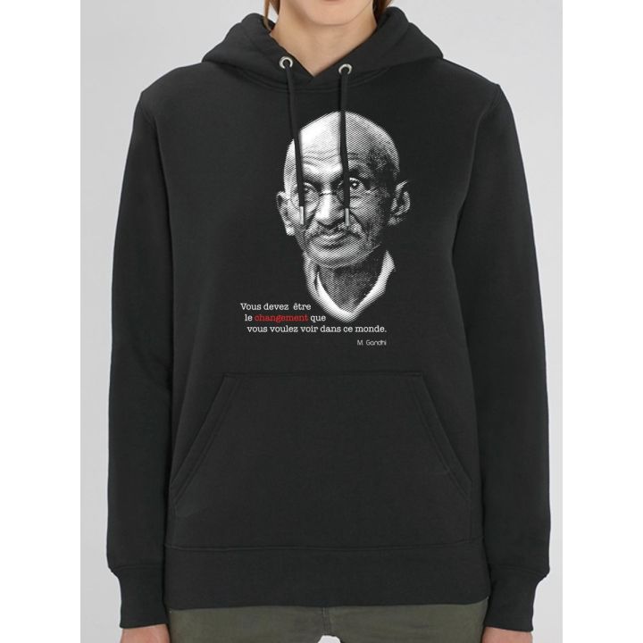 SWEAT FEMME CAPUCHE " GANDHI"