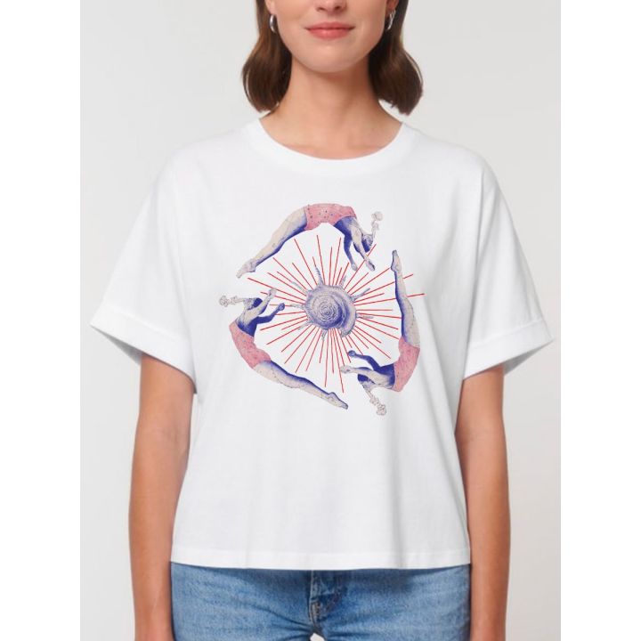 T-shirt femme loose "Nageuses" par Ruliano des Bois