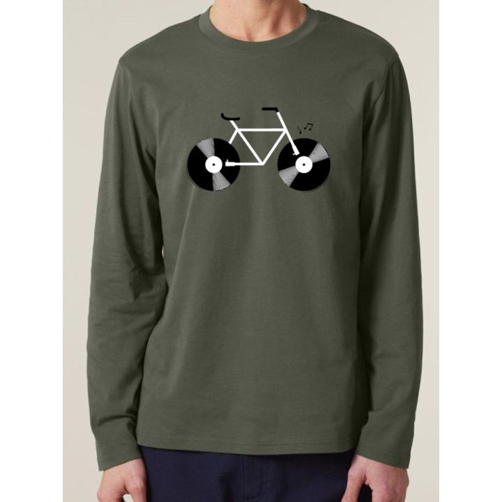 T-shirt manches longues homme "Velo Vinyle"
