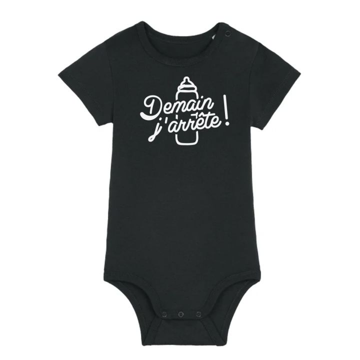 Body bébé ''Demain j'arrête'' (biberon)