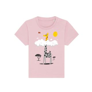 T-shirt manches courtes pour bébés "GIRAFE AU SOLEIL" by leduc