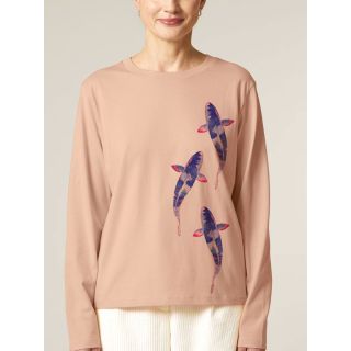 T-SHIRT MANCHES LONGUES FEMME "CARPES" PAR RULIANO DES BOIS