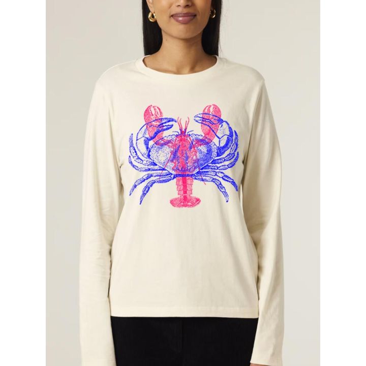T-SHIRT MANCHES LONGUES FEMME "HOMARD/CRABE" PAR RULIANO DES BOIS
