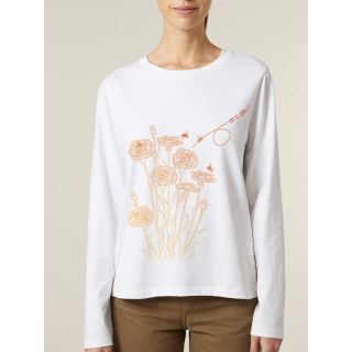 T-SHIRT MANCHES LONGUES FEMME "LOOSE LET IT BEE"	