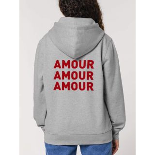 VESTE ZIP FEMME "AMOUR AMOUR AMOUR"
