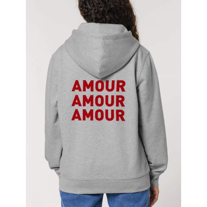VESTE ZIP FEMME "AMOUR AMOUR AMOUR"