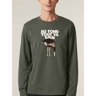T-SHIRT MANCHE LONGUE HOMME "AUTRUCHE" PAR LEDUC