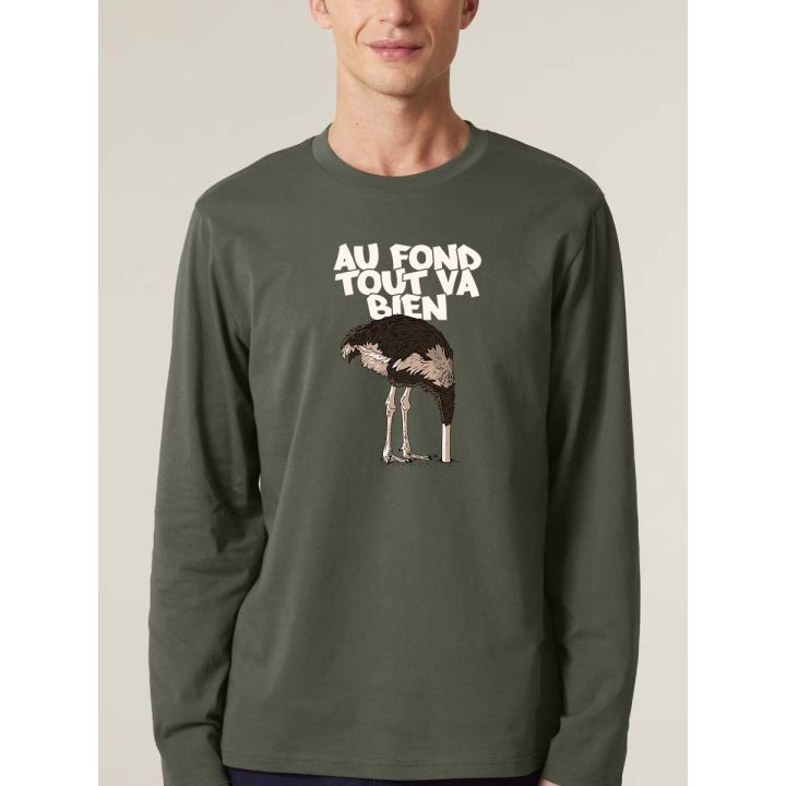 T-SHIRT MANCHE LONGUE HOMME "AUTRUCHE" PAR LEDUC