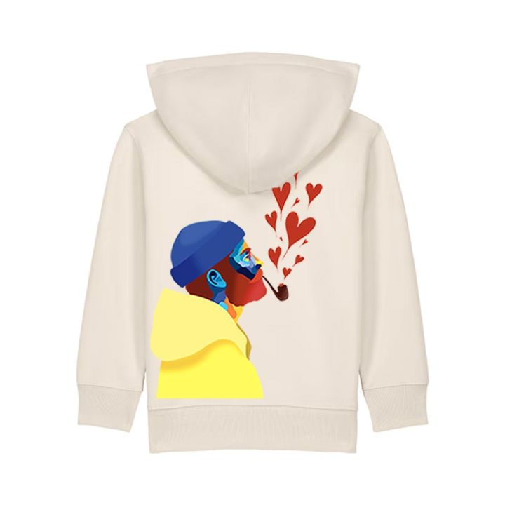 SWEAT CAPUCHE ZIP ENFANT "AMOUREUX DES ÉTOILES" BY ATELIER SALÉ