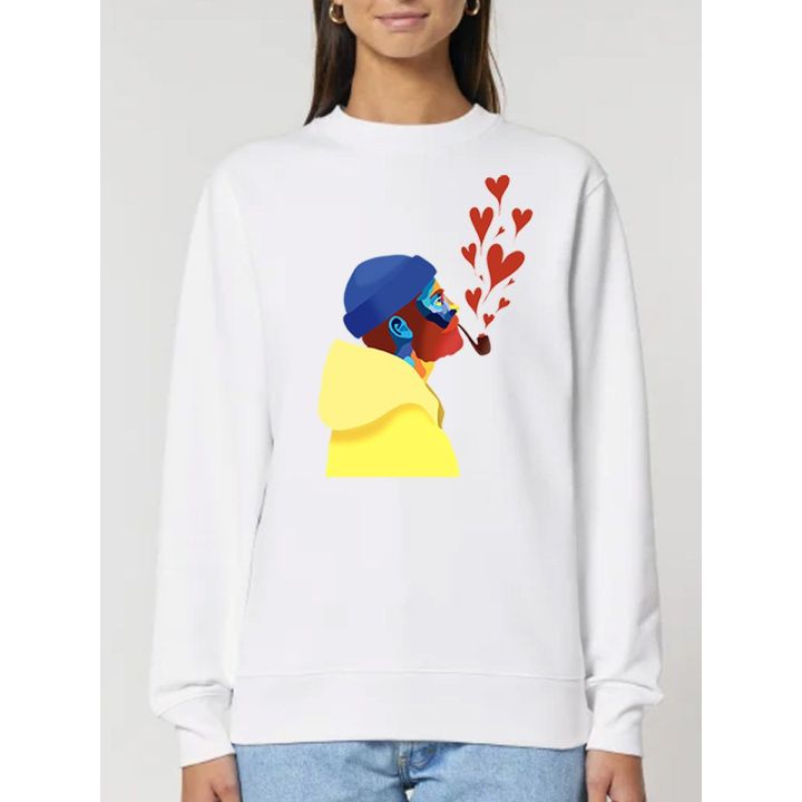 SWEAT UNISEXE COL ROND "AMOUREUX DES ÉTOILES" BY ATELIER SALÉ