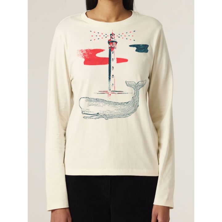 T-SHIRT MANCHE LONG FEMME "BALEINE" BY JORDAN GENTS