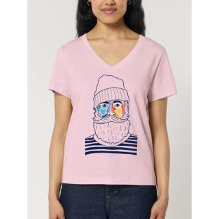 T-SHIRT FEMME COL V "MARIN" BY ATELIER SALÉ