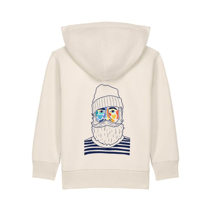 SWEAT ENFANTS ZIP CAPUCHE "MARIN" BY ATELIER SALÉ