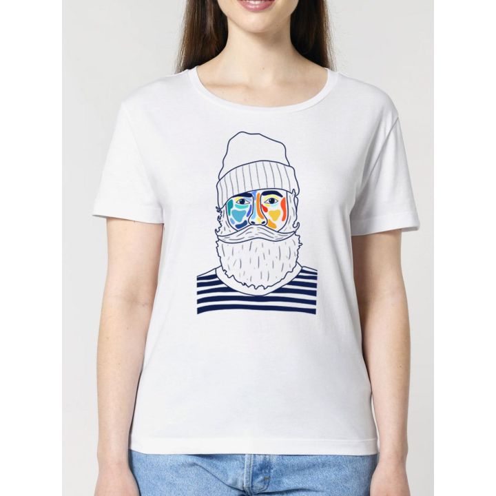 T-SHIRT FEMME COL ROND "MARIN" BY ATELIER SALÉ