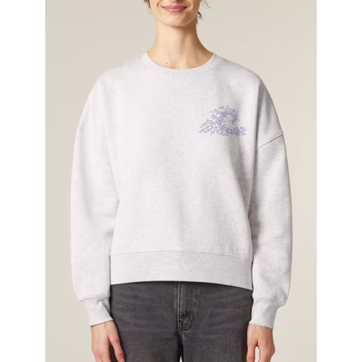 SWEAT FEMME COL ROND "VAGUE D'AMOUR" BY ATELIER SALÉ