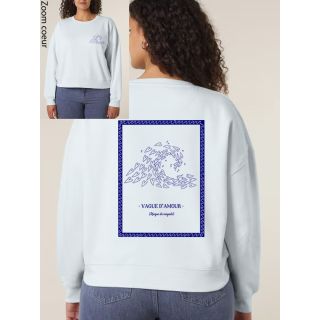 SWEAT FEMME COL ROND "VAGUE D'AMOUR" BY ATELIER SALÉ
