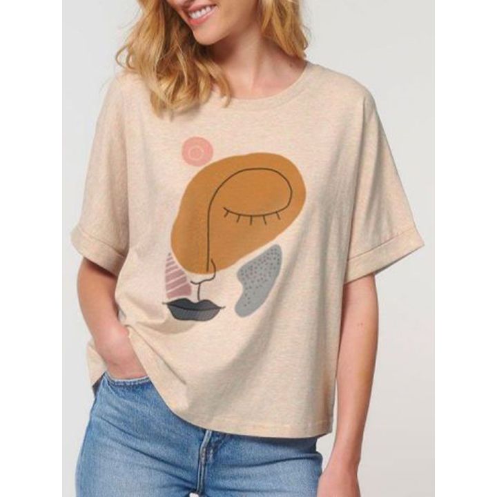 T-shirt femme "Visage''