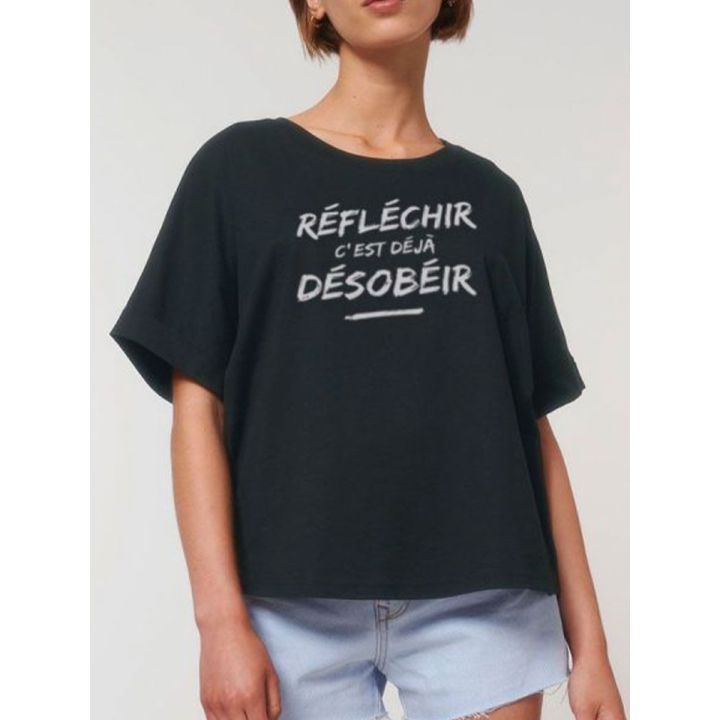 T-shirt femme "Réfléchir"