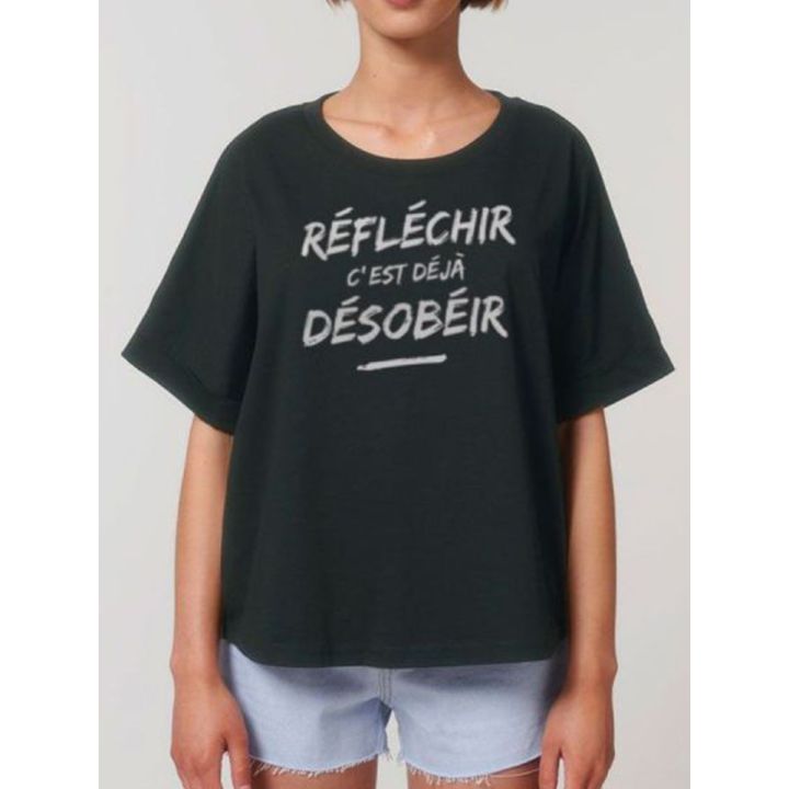 T-shirt femme "Réfléchir"