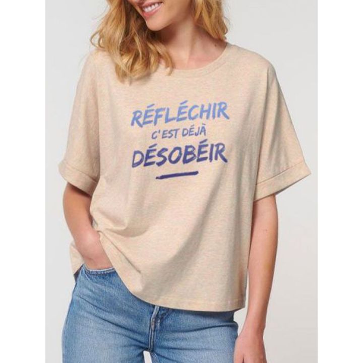 T-shirt femme "Réfléchir"