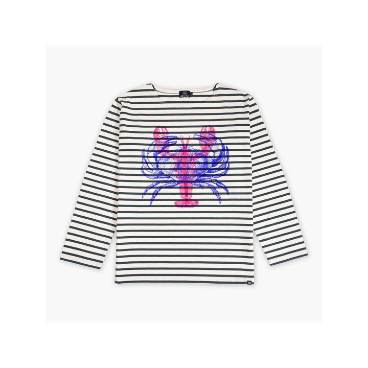 MARINIÈRE HOMME MANCHES LONGUES "CRABE DOUBLE PINCES" BY RULIANO