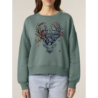 SWEAT FEMME "CERF D'AUTOMNE" BY LEDUC