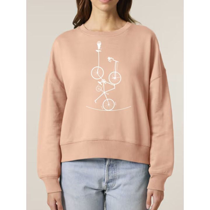 SWEAT FEMME COL ROND "Sur le fil blanc"