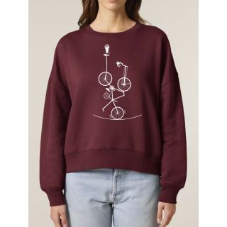 SWEAT FEMME COL ROND "Sur le fil blanc"