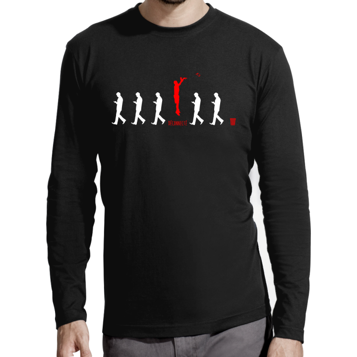 T-shirt manches longues homme "Deconnecté"