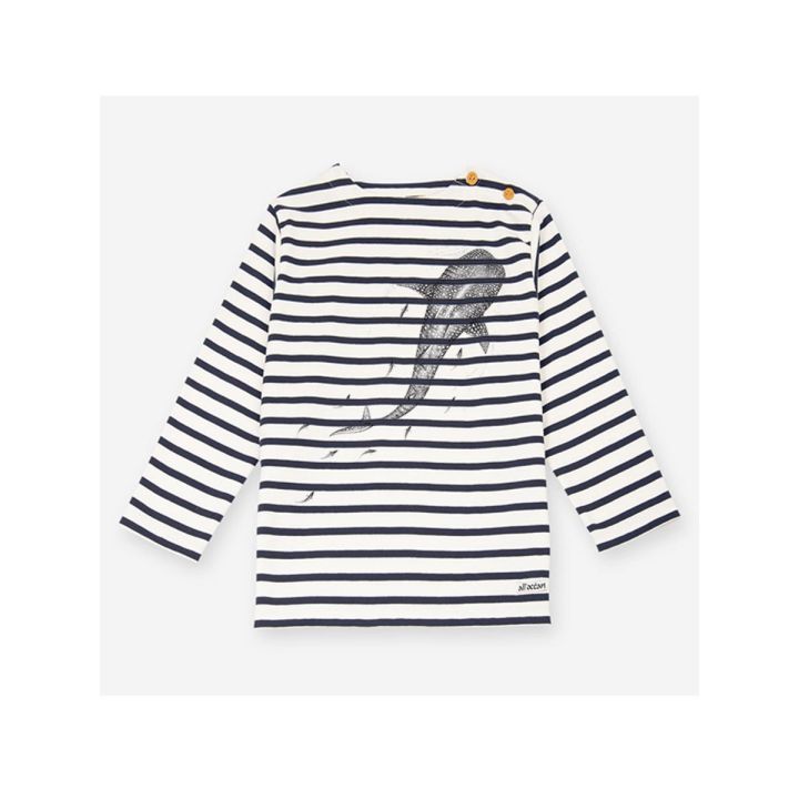 Mariniere enfant en coton épais crevette