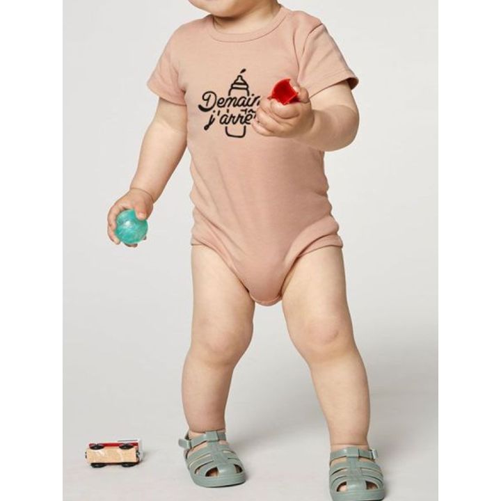 Body bébé ''Demain j'arrête'' (biberon)