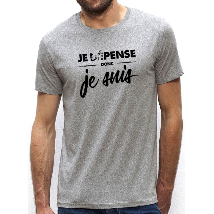 T-shirt homme "Je dépense donc je suis"