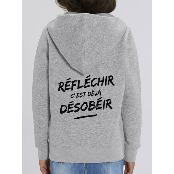 Veste enfant "Réfléchir c'est déjà désobéir"
