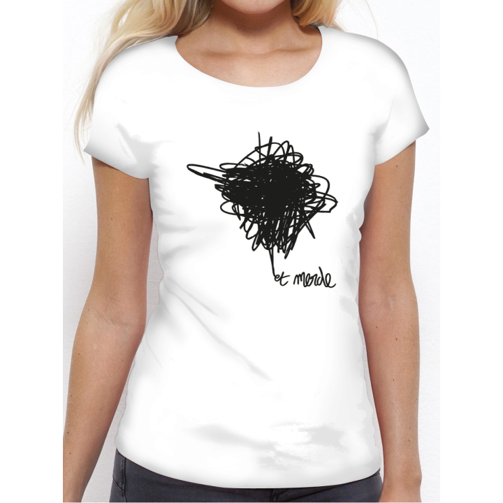 T-shirt femme "et merde noir"