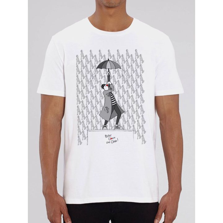 Tee shirt homme "Plutôt clown que clone"