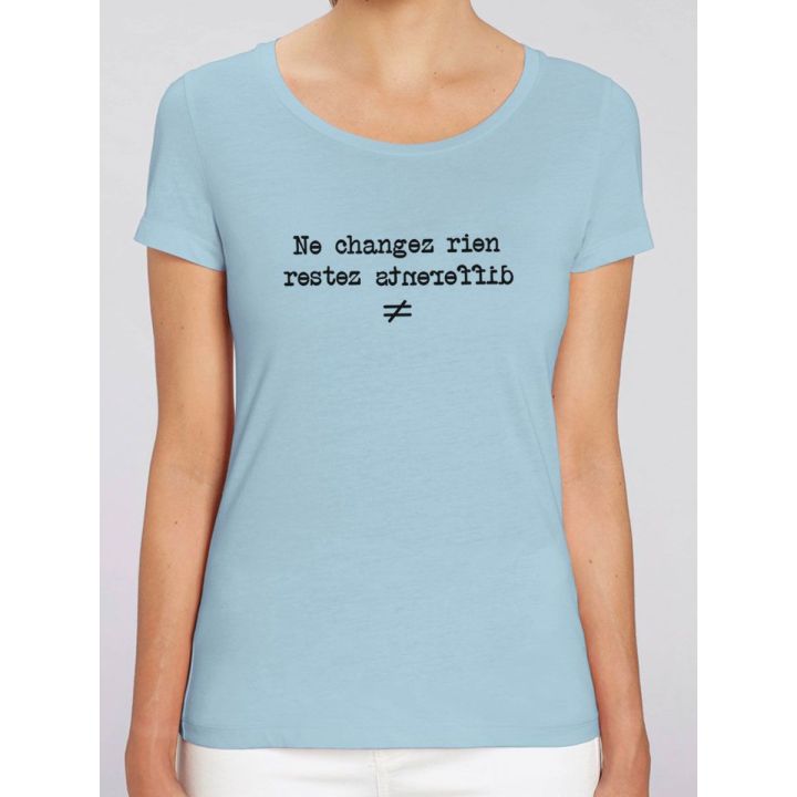 T-shirt femme BIO "Le vrai soleil c'est dans la tête"